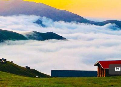 اقیانوس ابر بر فراز روستای فیلبند