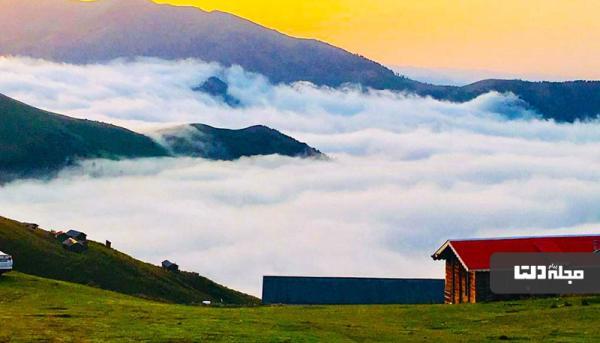 اقیانوس ابر بر فراز روستای فیلبند